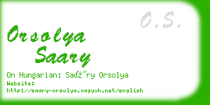 orsolya saary business card
